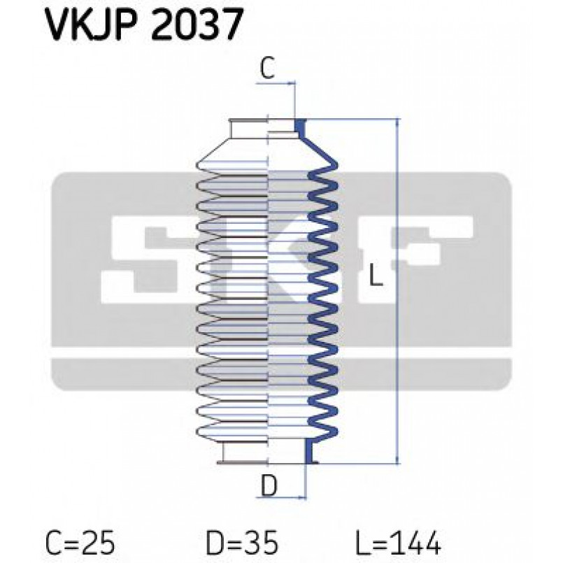 VKJP 2037 SKF - Пильовик привідного валу